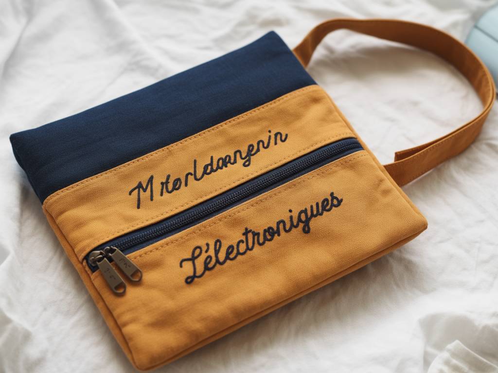 DIY : Coudre une pochette de rangement pour câbles électroniques avec chutes de tissu