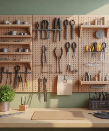 DIY : Fabriquer un panneau perforé en bois pour organiser ses outils avec style