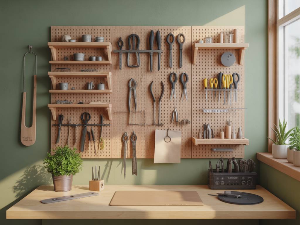 DIY : Fabriquer un panneau perforé en bois pour organiser ses outils avec style