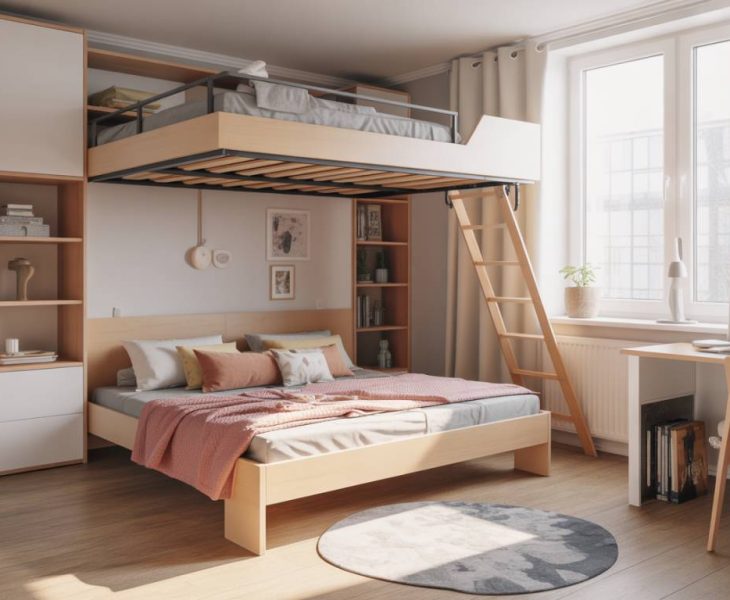 Comment fabriquer lit escamotable plafond soi-même pour gagner de la place dans un petit appartement