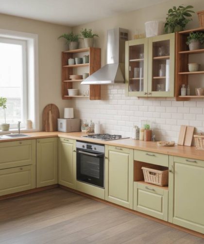 DIY : Fabriquer un îlot de cuisine en bois avec rangements à partir de meubles recyclés