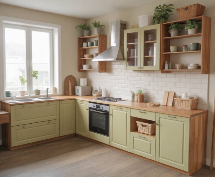 DIY : Fabriquer un îlot de cuisine en bois avec rangements à partir de meubles recyclés