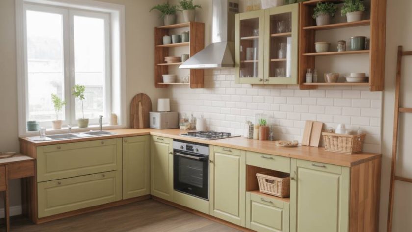 DIY : Fabriquer un îlot de cuisine en bois avec rangements à partir de meubles recyclés