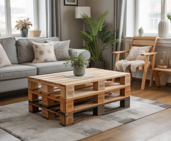 Table de salon en palettes : idées déco et tutoriel pour fabriquer une table basse unique