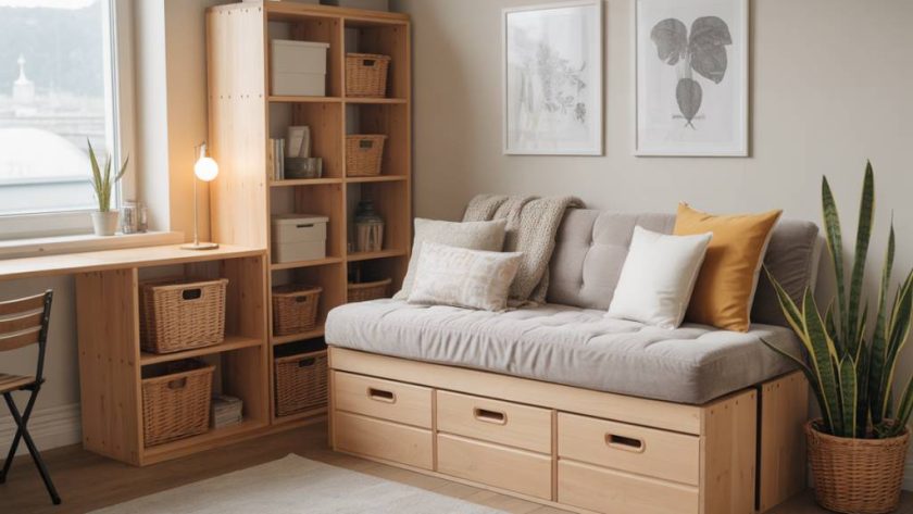 DIY : Fabriquer une banquette coffre avec rangements à partir de caisses en bois recyclées